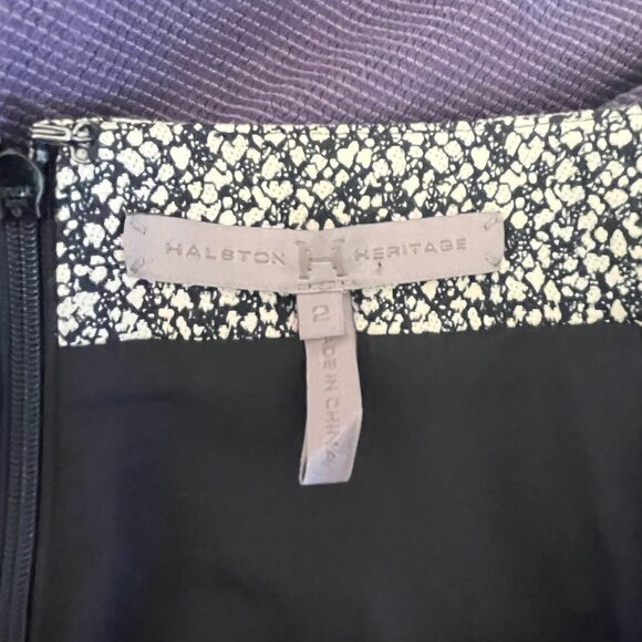 HALSTON HERITAGE 2 DOTTED JACQUARD PENCIL STRETCH SKIRT KHAKI MULTI - Picture 10 of 12